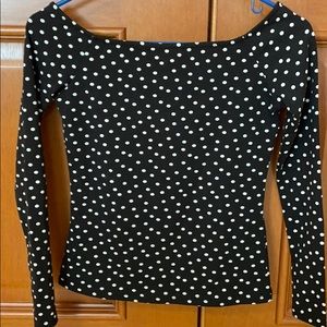 Divided H&M polka dot long sleeve top